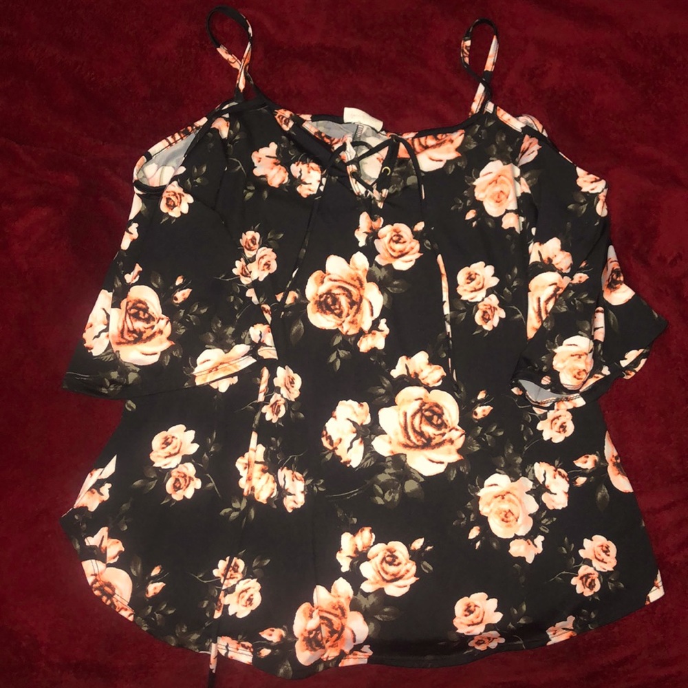 Free kisses off the shoulder fancy shirt